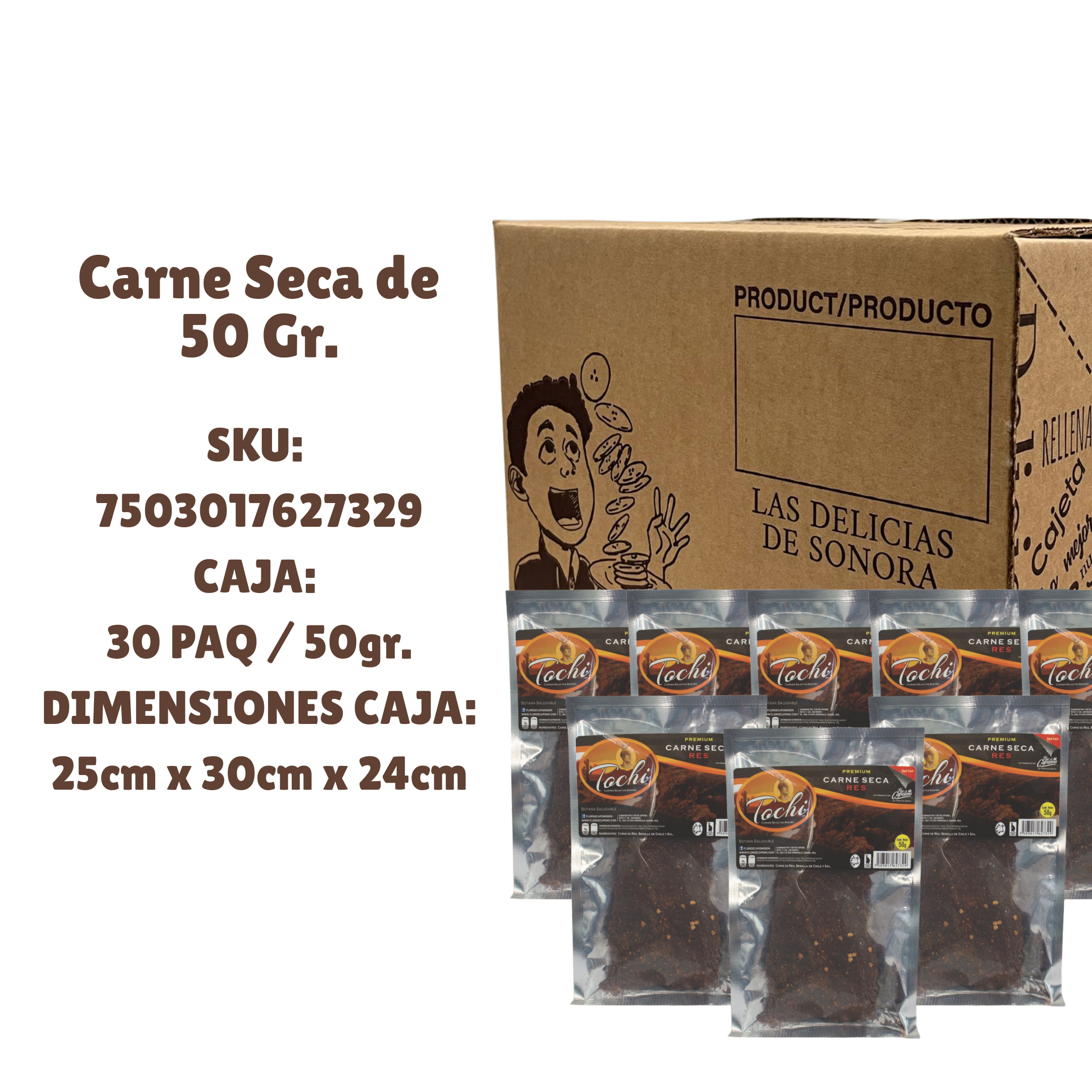 Caja Carne Seca 50 gramos