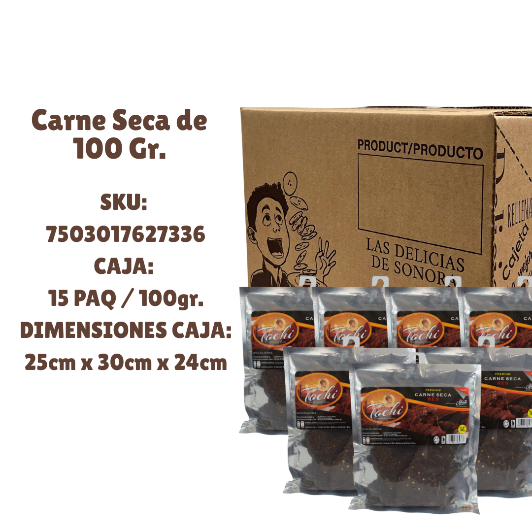 Caja Carne Seca 100 gramos