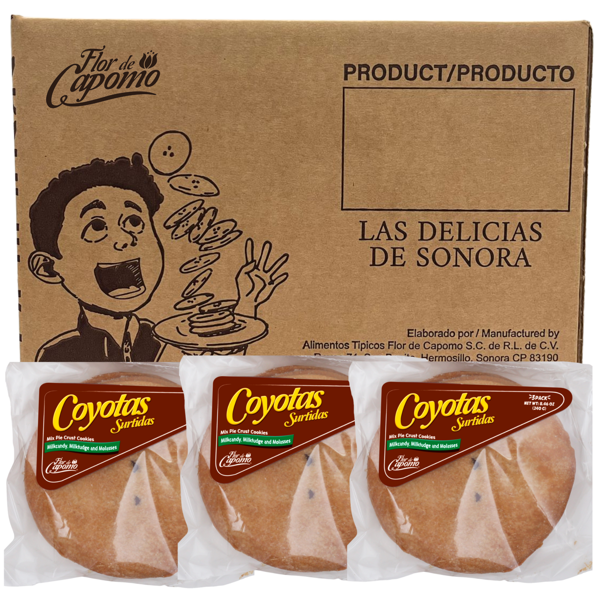 Caja Coyotas Surtidas con 3 piezas