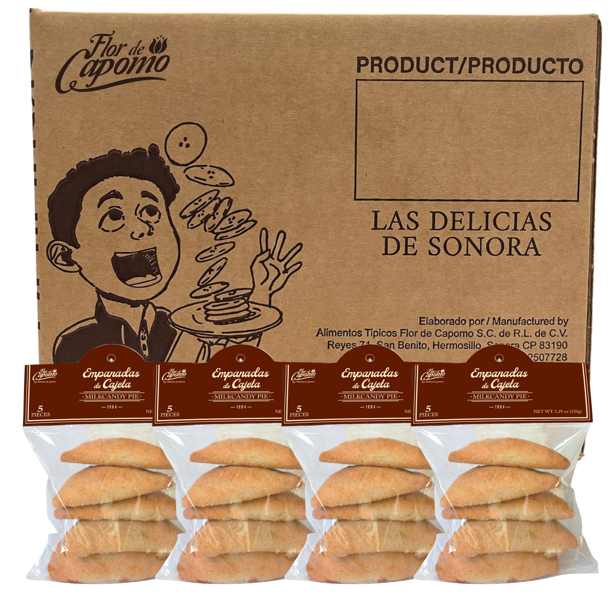 Caja Empanadas de Cajeta 5 piezas