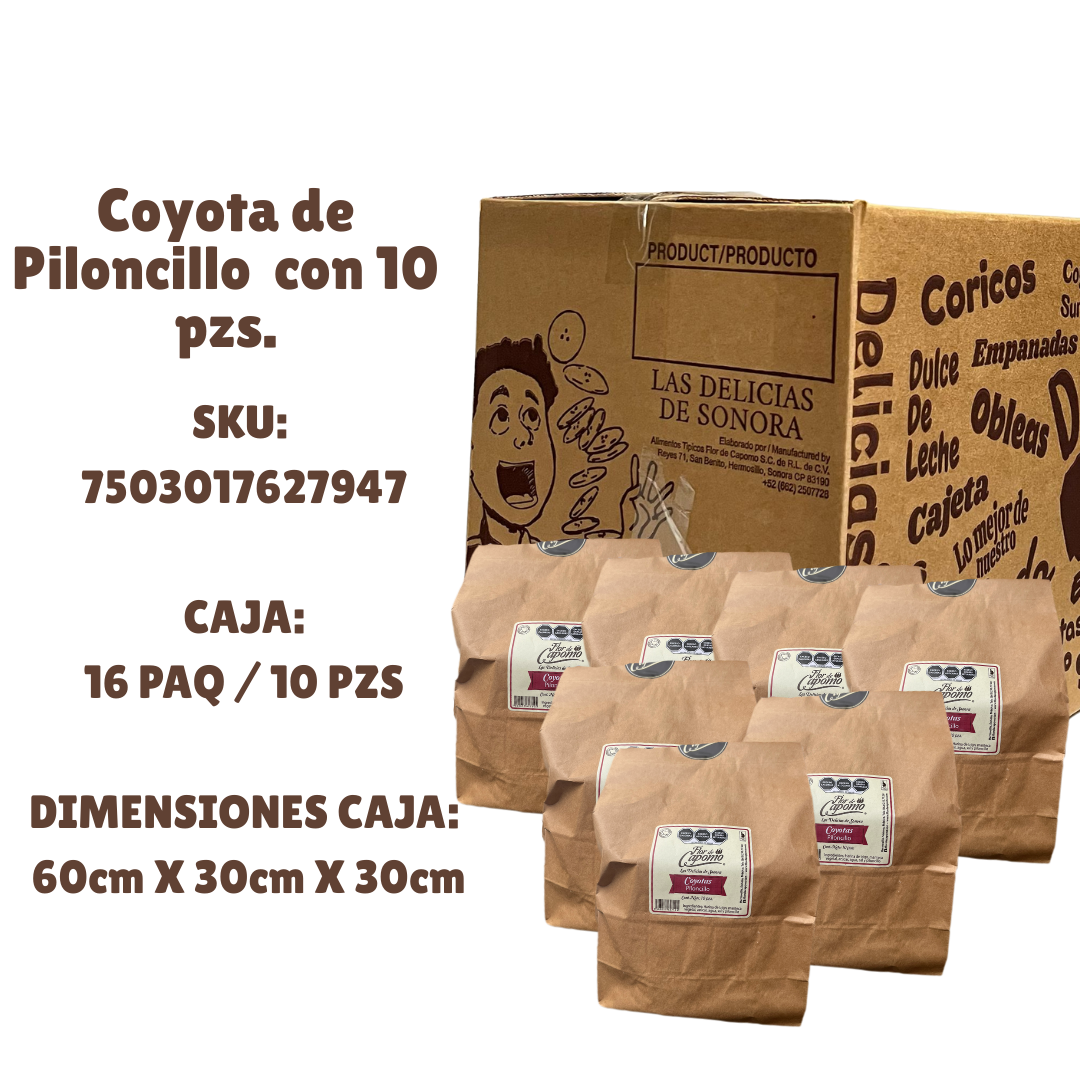 Caja Coyotas Piloncillo con 10