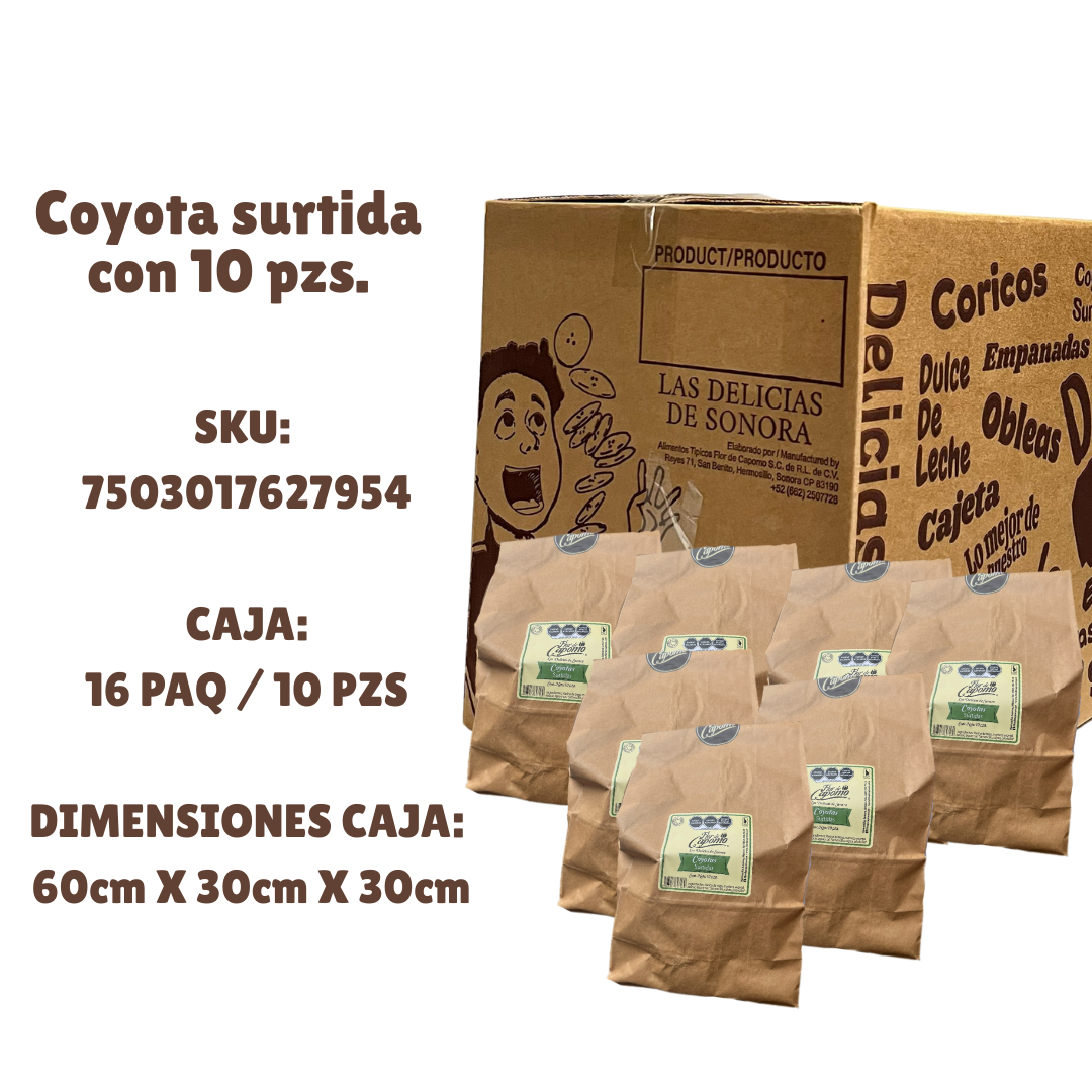 Caja Coyotas Surtidas con 10