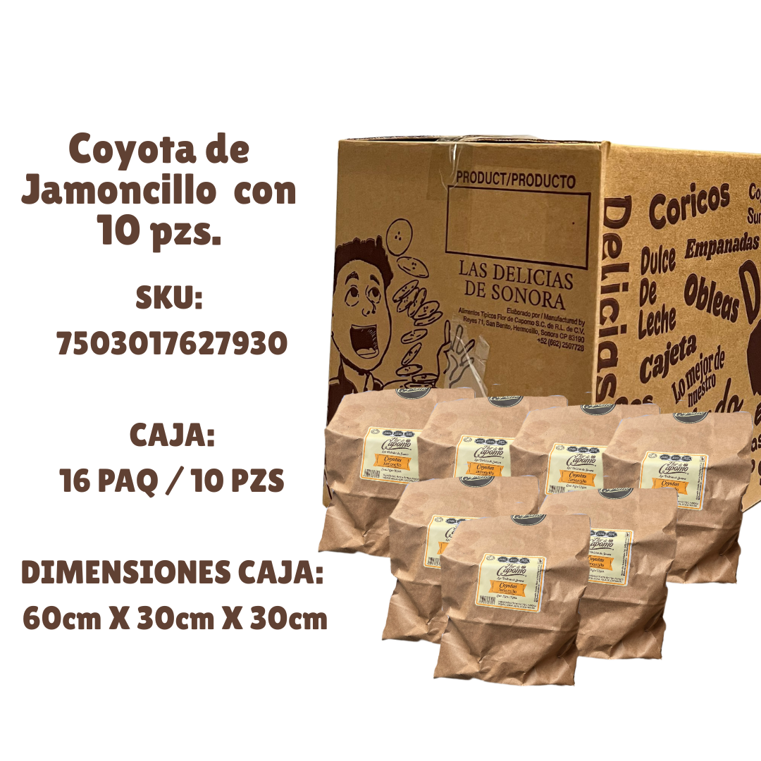 Caja Coyotas Jamoncillo con 10